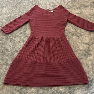 Boden Burgundy Knit Dress